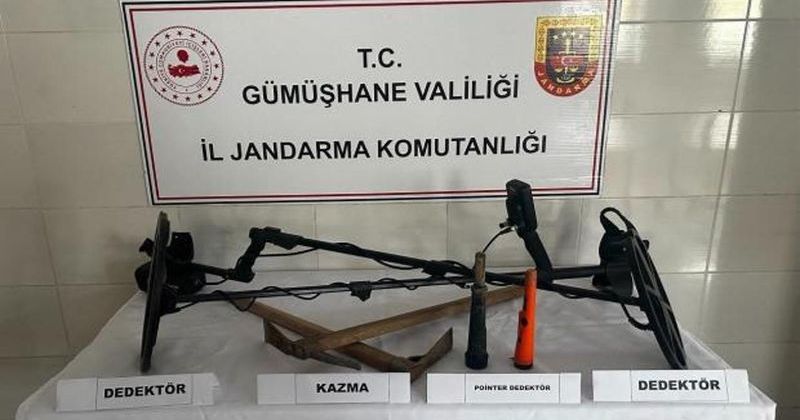 Gümüşhane’de Jandarma, Yasa Dışı Define Kazısına Suçüstü Yaptı