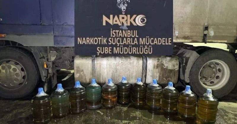 İstanbul Sarıyer'de 183 Kilogram Sıvı Metamfetamin Ele Geçirildi